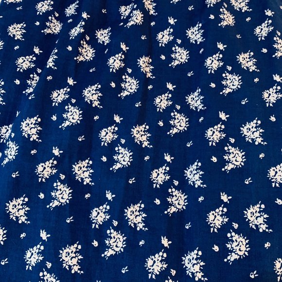 J. Crew Factory Blue and White Cotton Maxi Sun Dress Size 2 - Picture 4 of 12